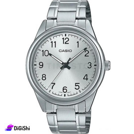 ساعة يد رجالية ماركة Casio موديل MTP-V005D-7B4UDF لون فضي