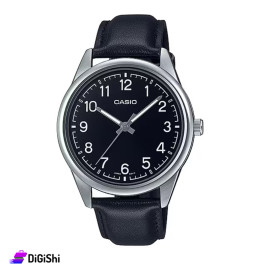 Casio Men's Leather Watch Model MTP-V005L-1B4UDF Black Color