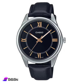 Casio Men's Leather Watch Model MTP-V005L-1B5UDF Black Color