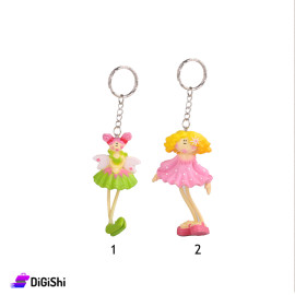 Girl Shape Silicone Keychain Set 2