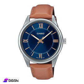 Casio Men's Leather Watch Model MTP-V005L-2B5UDF Brown Color