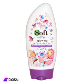 لوشن مرطب ومعطر للجسم ماركة Soft بخلاصة زبدة الشيا لون بنفسجي