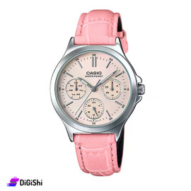 Casio Women's Watch Model LTP-V300L-4AUDF Pink Leather Strap