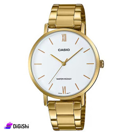 ساعة يد نسائية ماركة Casio موديل LTP-VT01G-7BUDF لون ذهبي