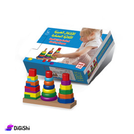 Small Triple Conical Stacking Shapes Kids Dar Al-Qamar for Educational Kits