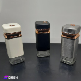 Aluminum Coated Rectangular Glass Salt Shaker