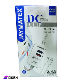 Jaymatex CH11 DC Clip Charges Mobile phone Directly from Battery with Tweezers and Two Cable Two Port
