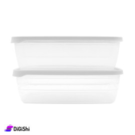 Rainbow 2137 Two pieces Rectangle Plastic Bowls Set Gray
