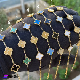 إسوارة نسائية ذهبية وجهين 5 وردات VAN CLEEF