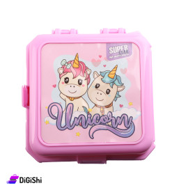 Unicorn printed Square Sandwich Box