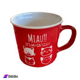 MIAU Porcelain Cup Red