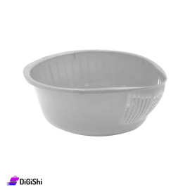 Shahd Plast Oval Plastic Strainer Gray