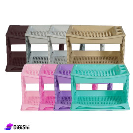 مشك صحون بلاستيك للمجلى طبقتان بلون واحد Homy Plast
