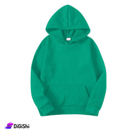 Plain Fleece Cotton Hoodie Petrol colour