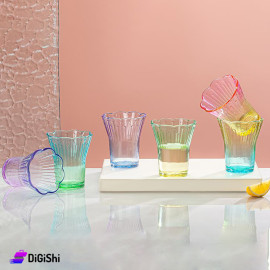 Set 6 Pieces Colored Glass Cup