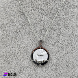 Stainless Steel Necklace with Cartier Logo Silver