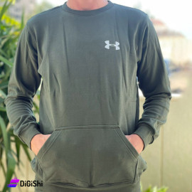UNDER ARMOUR Logo M167 Men's Cotton Sweater Olive