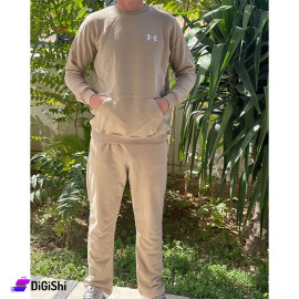 Men's Cotton Pajama with Front Pocket Beige Color