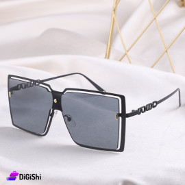 CHANEL Sunglasses with Black Treatment Lens and Black Frame with Logo on it - Copy