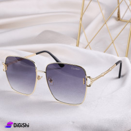 Cartier Sunglasses with Gray Treatment Lens and Black and golden Frame
