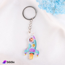 Plexiglass Rocket Keychain