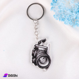 Plexiglass Camera Keychain Black