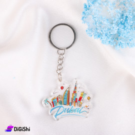 Plexiglass Dubai City Keychain