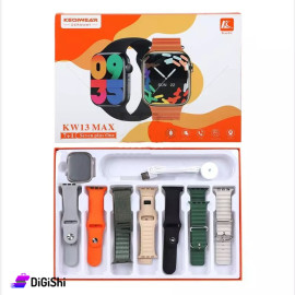 ساعة ذكية KW13 MAX مع 7 كساتك