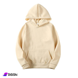 Cotton Fleece Hoodie - Beige