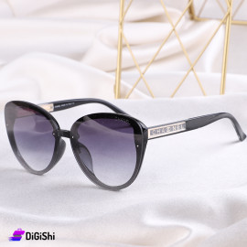 نظارات شمسية نسائية CHANEL بعدسات سوداء معالجة وإطارأسود - Copy
