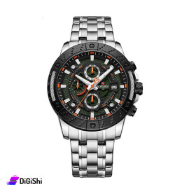 NAVIFORCE Men's Watch Model nf9227 with Luxury Box and Gift Battery Silver Color