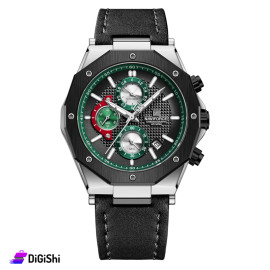 NAVIFORCE Men's Watch Model nf8028 with Luxury Box and Gift Battery Black and Green Color