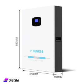 بطارية ليثيوم ماركة SUNESS 200أمبير/48فولت متعددة الاستخدامات أبعاد 610*185*830 مم