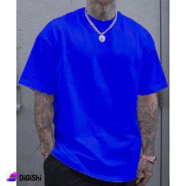 Men's Cotton Wide Design T-Shirt Indigo Color