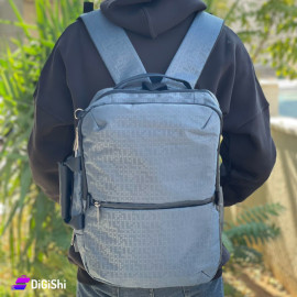 Laptop Backpack and Handle Three Layer Petrol