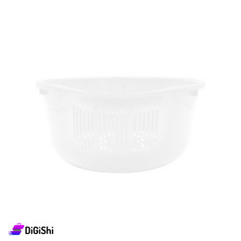 Shahd Plast Oval Plastic Rice Strainer Gray