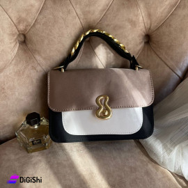 Women's Canvas Shoulder Bag Bronze and Black
