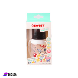 Baby Bottle SWEET Brand 125ml with Handle Capacity Transparent