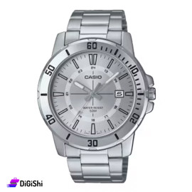 ساعة يد رجالية ماركة CASIO موديل MTP-VD01D-7CVUDF لون فضي
