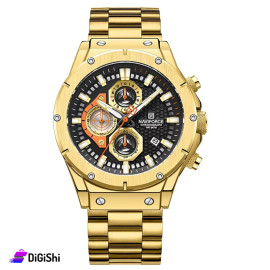 NAVIFORCE Men's Watch Model nf8026 with Luxury Box and Gift Battery Gold Color