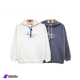 STARTER Women's Long Sleeved Cotton Sweatshirt with Hoodie