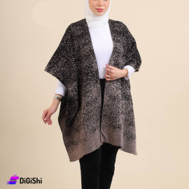 كاب نسائي طويل مونس لون أسود وبني