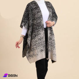 Women's Long Gap Black and Beige Color