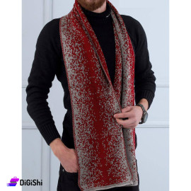 Altuka Soft Men's Wool Shawl with Red and Choco Color
