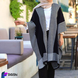 Women's Long Gap Black and White Color