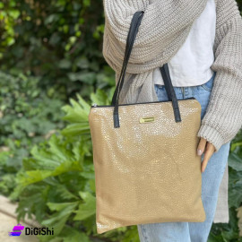 Women's Big Shoulder Bag BURRBERRY Logo Snake Leather Beige Color