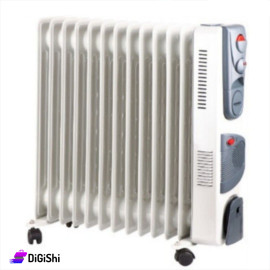 Amanda AM-5615 Oil Heater Silver Color