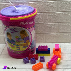 Children's Game Bucket of Colorful Cubes