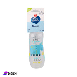 Baby Bottle Mont d'enfants Brand 330ml Capacity Additional Nipple Rhino drawing
