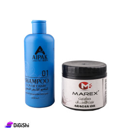AIPAK Offer Shampoo for Oily Hair + Oil Bath with Argan Oil